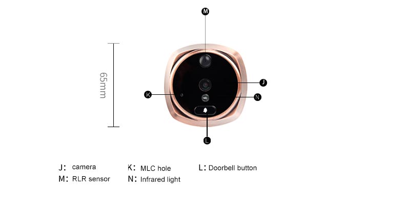 4.3 inch smart electronic cat's eye. doorbell camera 